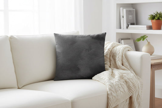 Charcoal Watercolor Accent Cushion